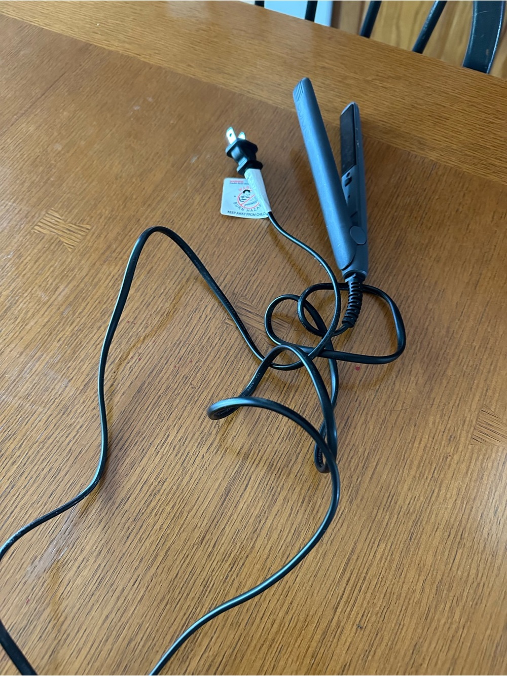 Black Travel Hair Straightener - Compact Flat Iron